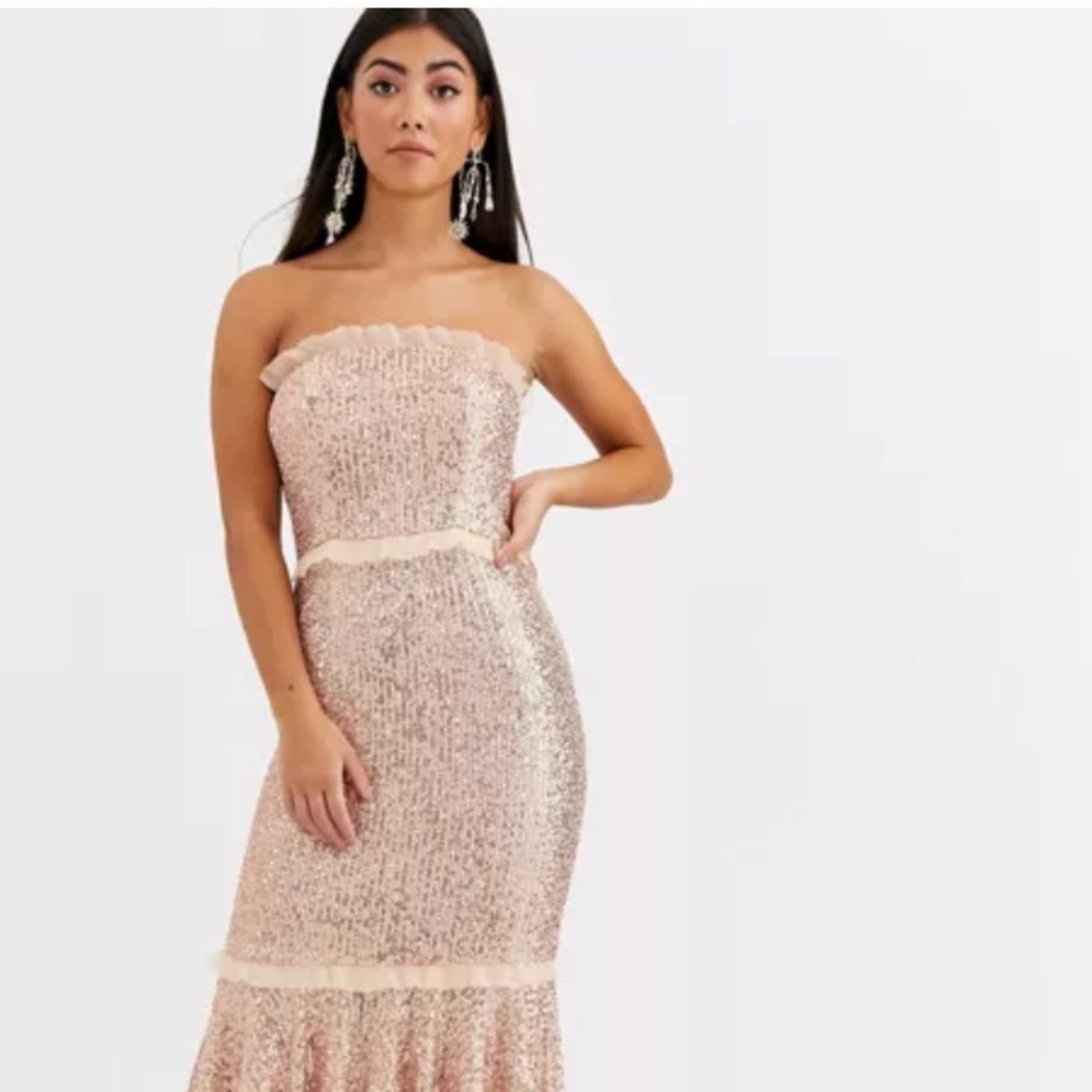 NWT Jarlo sequin strapless gown, 12P